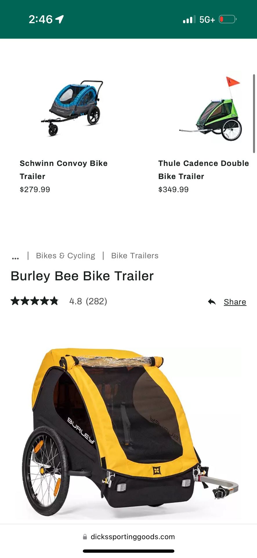 Burley Bee Bike Trailer $200 OBO