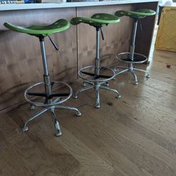 3 Stylish Lime Green Bar Stools