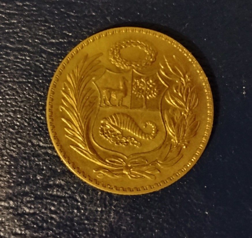 1935 Vintage Peru Peruvian Coin