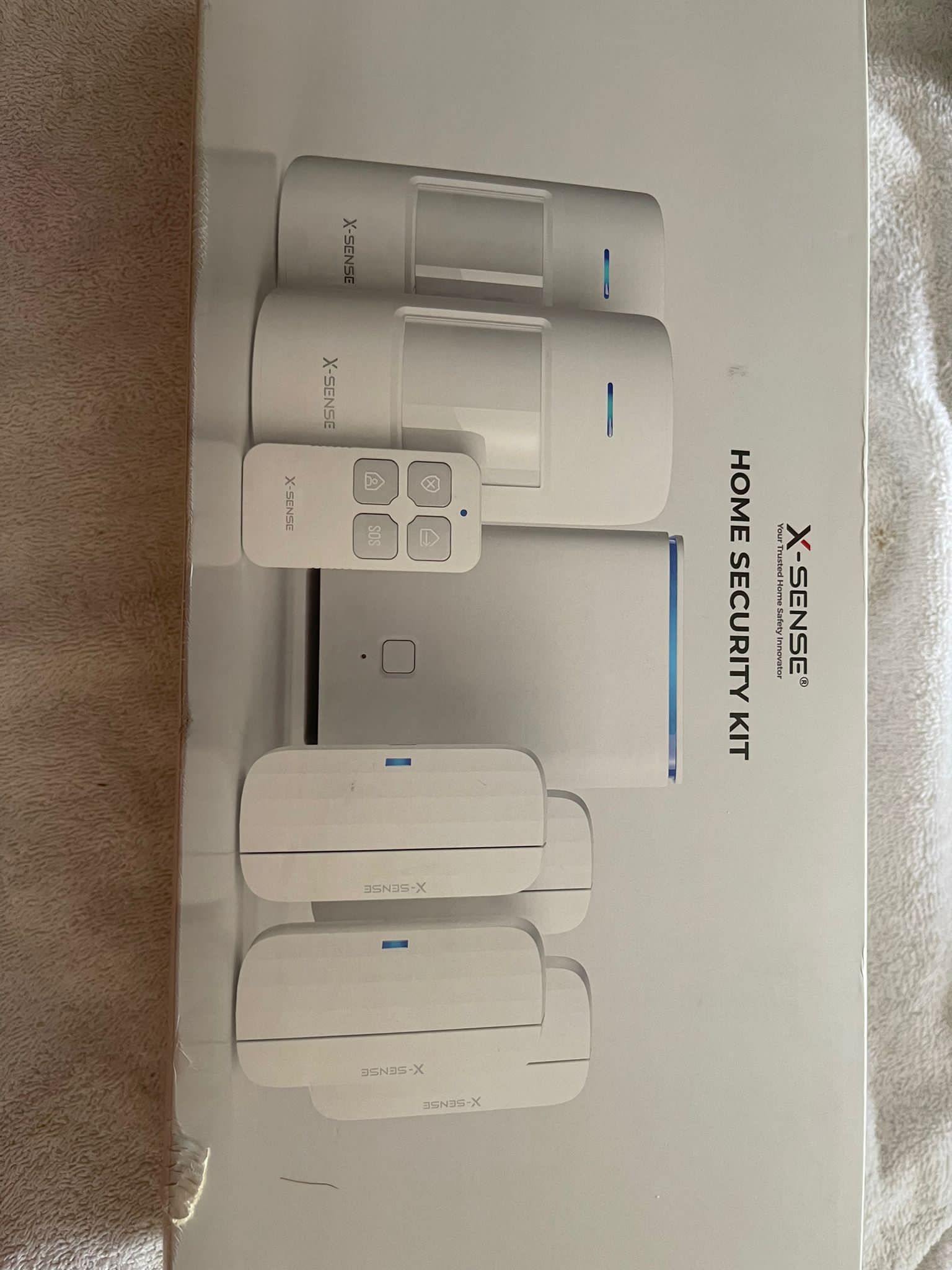 X-Sense Home Security System, 1 1/4 Mile Wireless Range with LoRa Tech, 8-Piece Wireless Alarm Kit, Works with Alexa, No Contract, Include Motion Sens