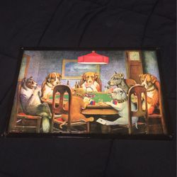 Dog Poker Metal Wall Art