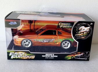 Jada Fast & Furious Brian's Toyota Supra with Candy Finish Die-Cast Car