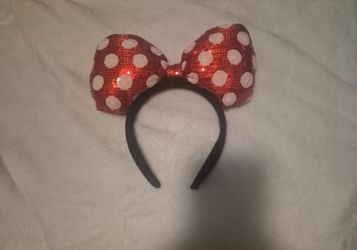 Minnie Mouse Sequin Bow Headband