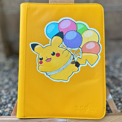 Pikachu Pokémon Card Binder, 900 Capacity, 3-Ring Zip, 9-Pocket, Yellow