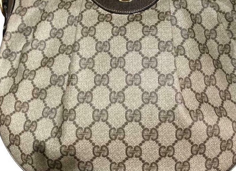 Authentic Gucci Vintage Monogram Leather Shoulder Bag