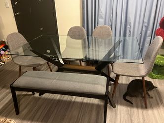 4 Chairs and Bench