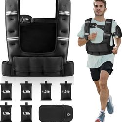 Prodigen Adjustable Weighted Vest 4-12 lbs/10-18 lbs for Women Men for Running Walking Cardio and Strength Training with Shoulder Pads and Reflective 