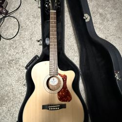 Guild OM-240ce Acoustic electric guitar Natural With hard Case