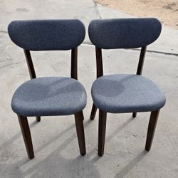 Set Of 2 Gray Chairs