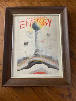 Vintage 1982 “Knoxville World’s Fair ENERGY” Sunsphere Framed Art or Architectural Illustration