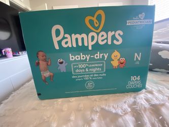 Pampers Baby Dry Baby Diapers Size Newborn, 104 Count