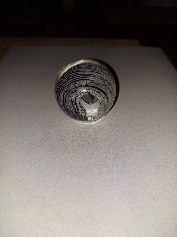 Glass Paperweight With Wave