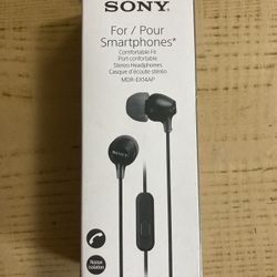 New Sony Wired Earbud Headphones with Microphone & Remote for Volume