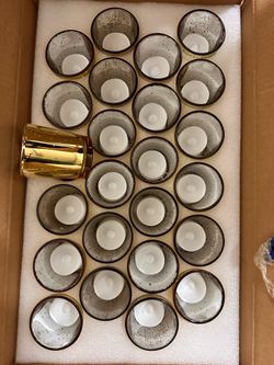 Gold metallic votives