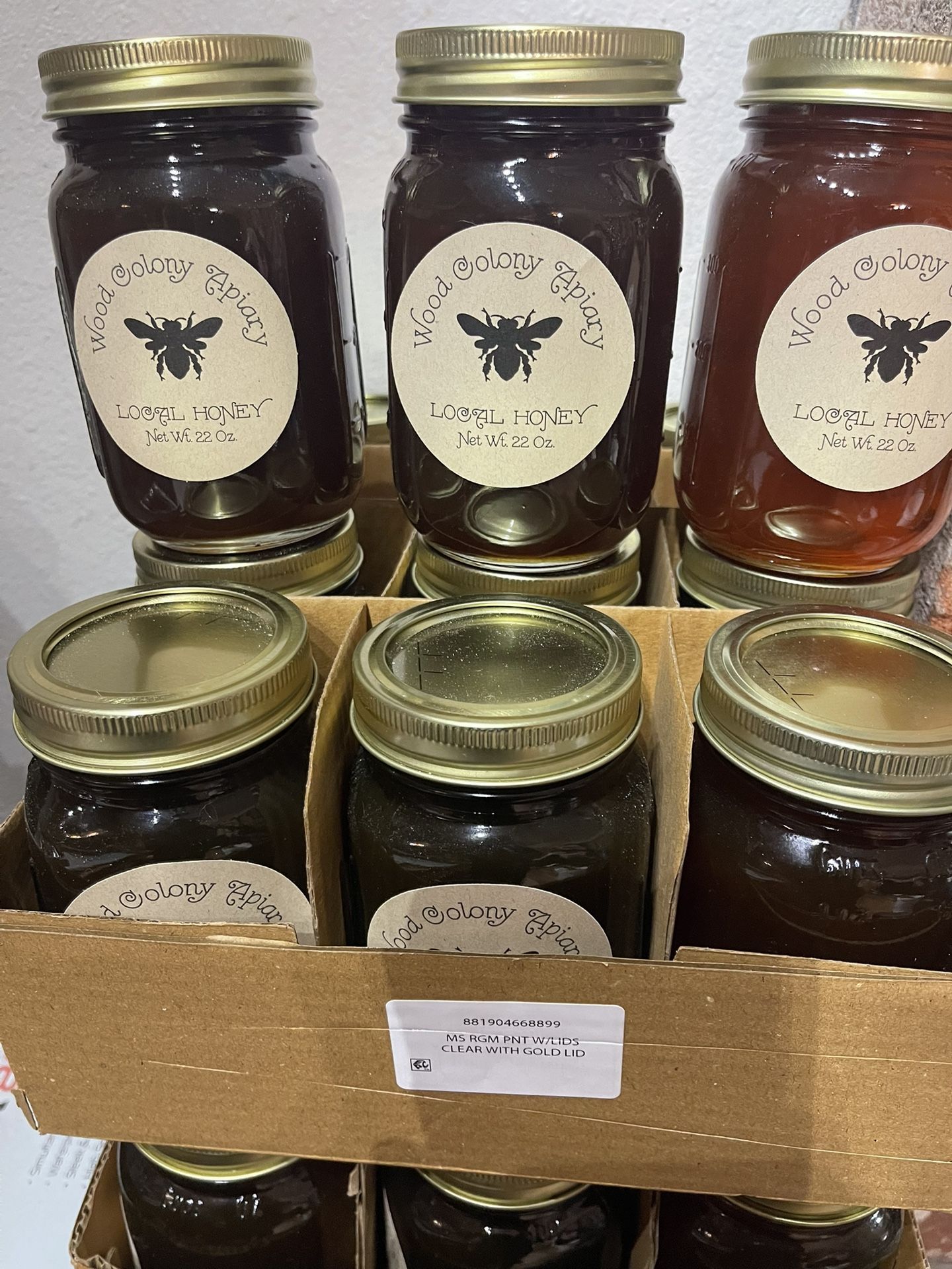 Pure Honey For Sale 22oz Each Jar