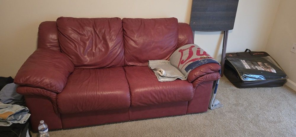 Red Leather Couch