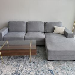 Grey L shaped Couch (right)