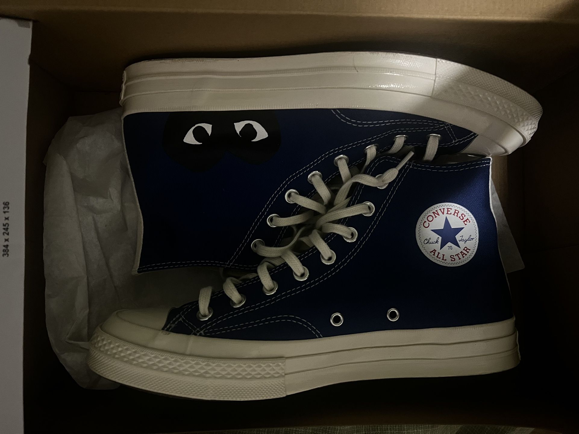 comme de garçons converse worn 1 time 