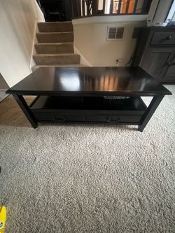 Wood coffee table