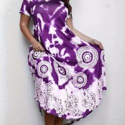 Tie Die Purple Dress