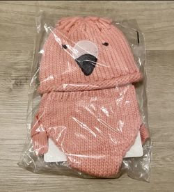 NWT Cloud Island Baby Girls' Flamingo Hat and Diaper Cover Set in Pink One-Size