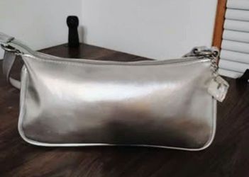 Victoria's Secret Silver Metallic Shoulder Bag