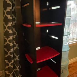 Legaré Furniture Children's Furniture 4-Tier Shelf Bookcase, Storage Organizer with Adjustable Shelves 