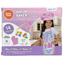 Born Toys Real Kid's Baking Cooking Set w/Unicorn Apron Ages 5+ Dress Up Pretend