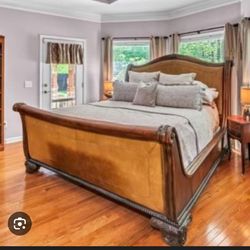 Very large sleigh bed frame