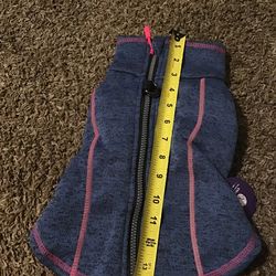 Size 2XL and Medium Blue with pink dog sweater with built in harness