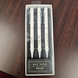 **Rae Dunn "DOODLE, TAKE NOTE, and BRAINSTORM" Pen Set