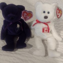 Princess Diana MWMT & Maple MWMT & Canadian Tush Beanie Babies