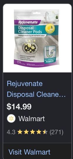 Rejuvenate Disposal Cleaner Pods, Lemon Scent, 6 Count
