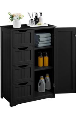 Brand new wooden storage cabinet black