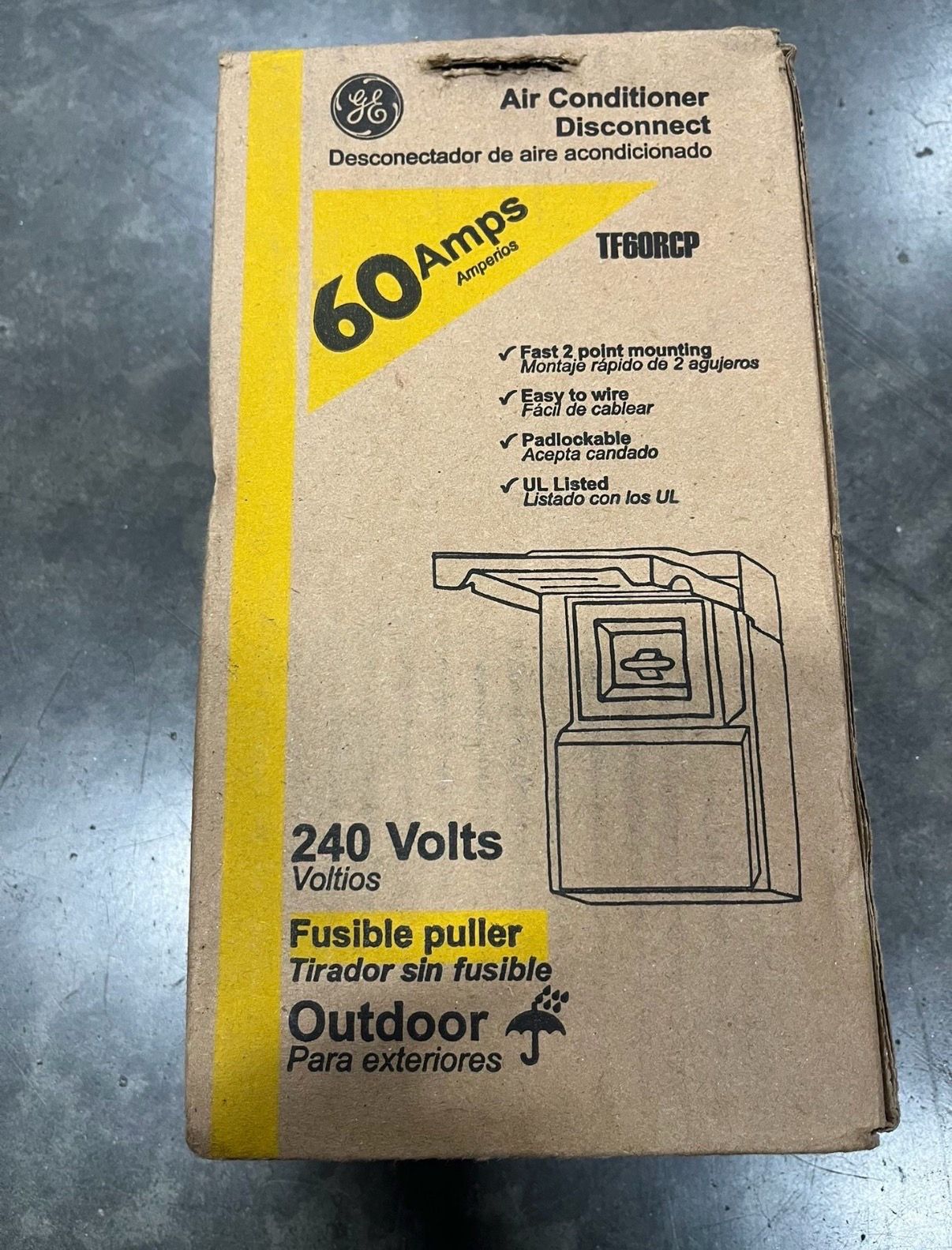GE 60 Amp 240-Volt Fused AC Disconnect