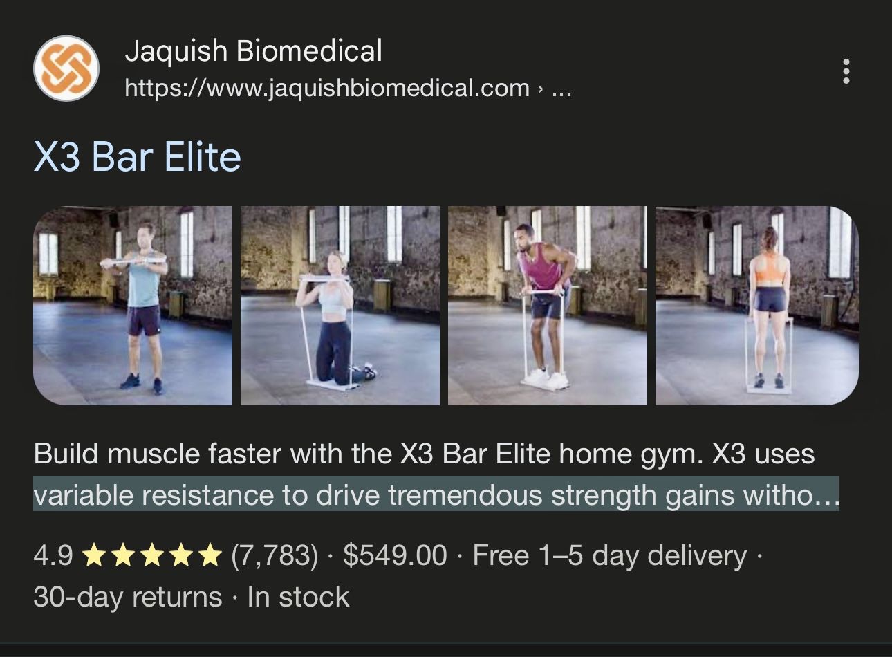 Variable Resistance Training X3 Exercise Bar X3 Workout Top New