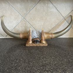 Vintage Longhorn With Hoof 