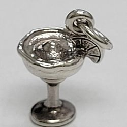 James Avery Sterling Silver Margarita Glass Charm