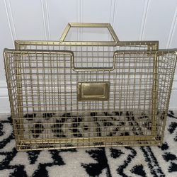 Gold Wall File / Mail Holder Wall Decor