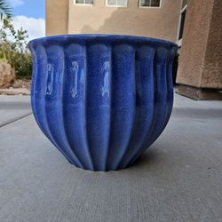 Blue Ceramic Planter Pot 