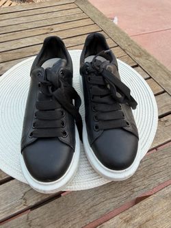 Alexander McQueen Black Oversized Sneakers Authentic