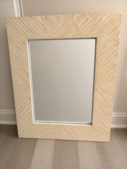 Herringbone Bone Inlay Wall Mirror