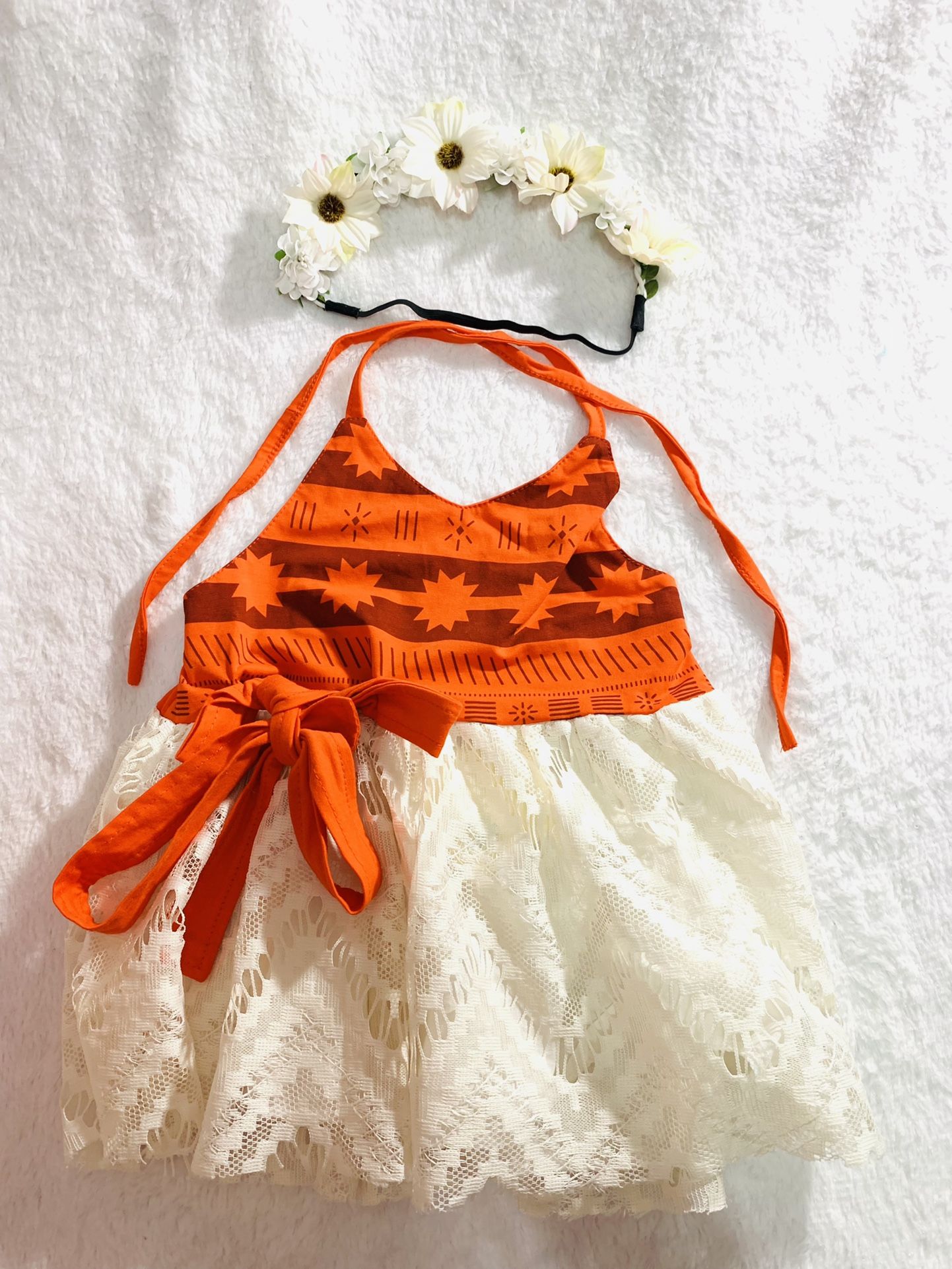 12mo Moana Dress (headband Optional)