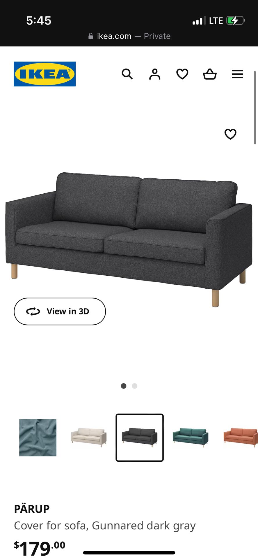 IKEA PÄRUP Couch Cushion Covers