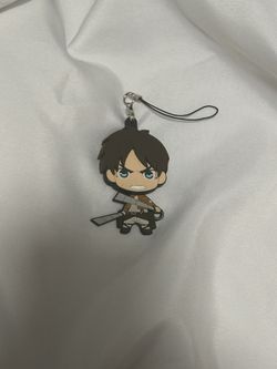 Attack On Titan Eren Yeager Anime Manga Chibi Keychain Phone Charm