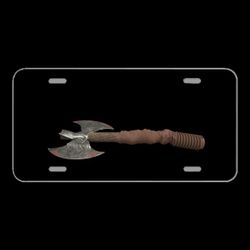 License Plate Novelty Car Front Axe Isolated Fantasy Middle Ages