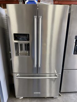 26.8 Cu. Ft. Standard-Depth French Door Refrigerator With Exterior Ice And Water Dispenser