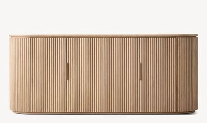 RESTORATION HARDWARE BYRON REEDED SIDEBOARD - NEW - 8 FEET