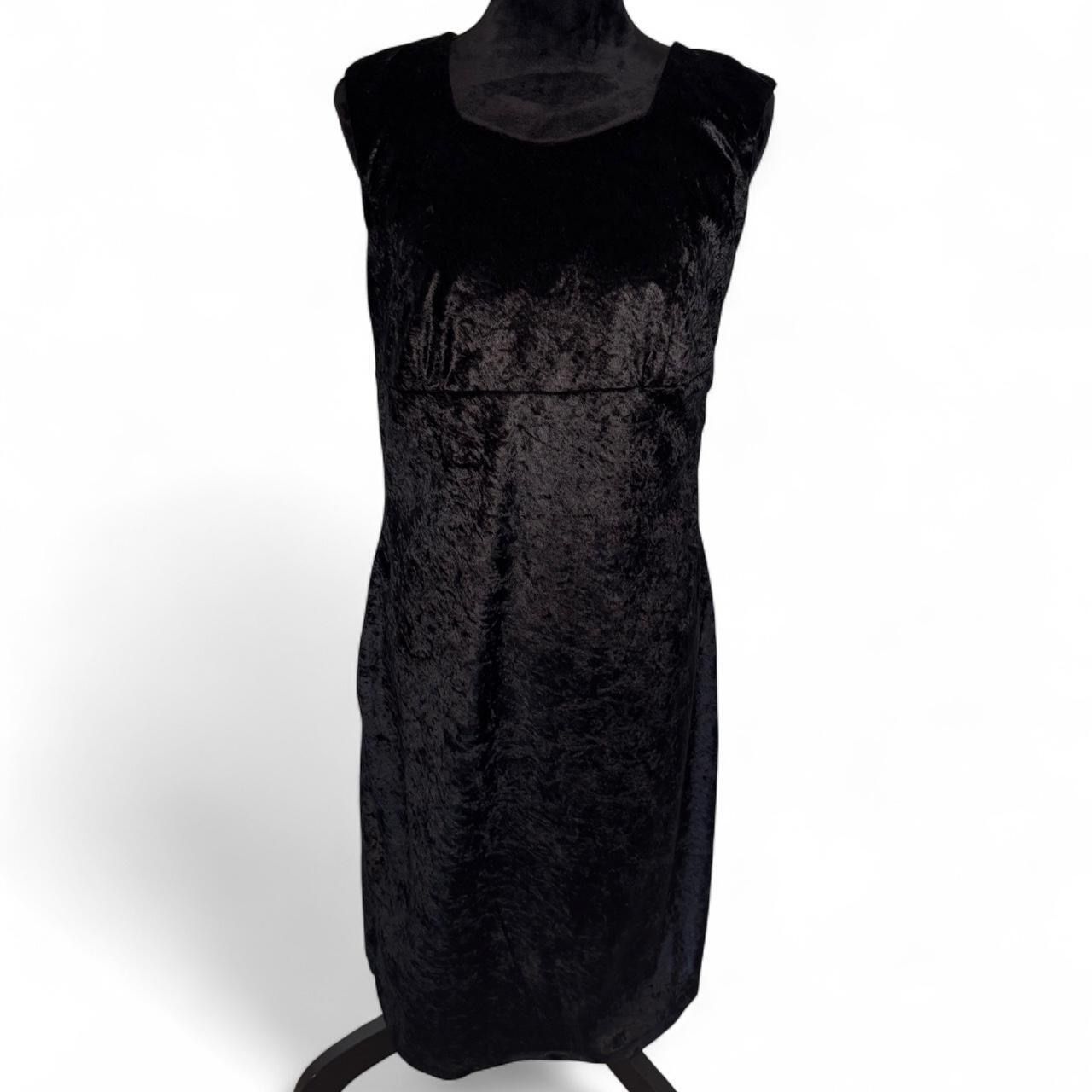 Vintage Unmarked Velvet Black Sleeveless Dress