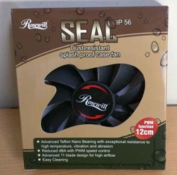 New 120mm Computer Case Cooling Fan - Seal IP56 Dust Resistant, Splash Proof with Pulse Width Modulation (PWM) Speed Control & High End Teflon Nano B 